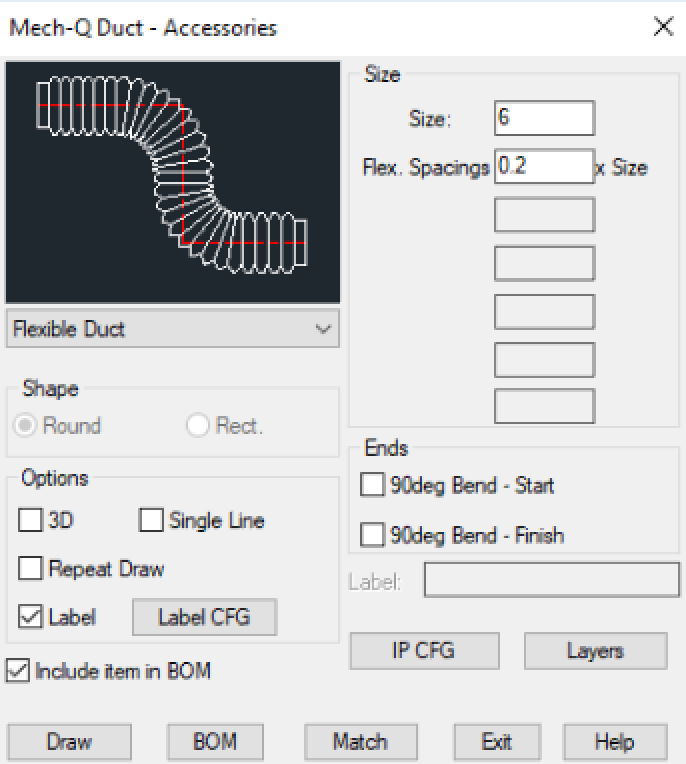 Advanced duct drawing software for AutoCAD and IntelliCAD