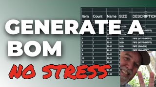 No Stress, 7-minute AutoCAD BOM, See how