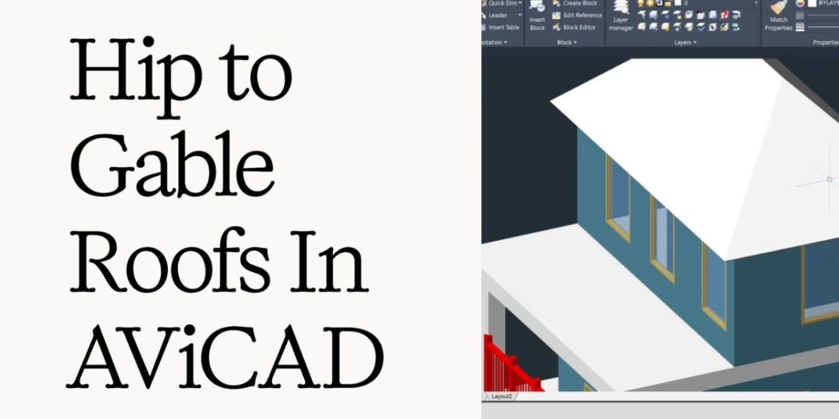 Roof conversion hip to gable tips – in AEC / AViCAD