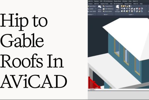 Roof conversion hip to gable tips – in AEC / AViCAD