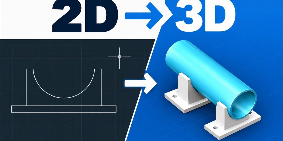 AutoCAD 3D for Beginners | Turn a 2D Drawing into a 3D Model