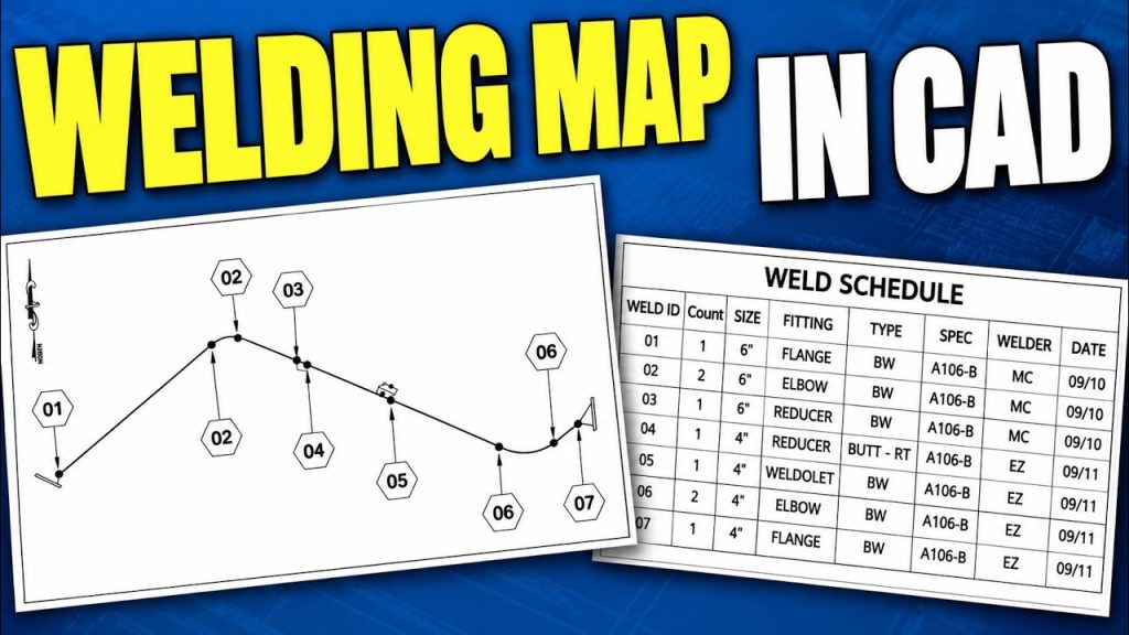 Create a Welding Map in AutoCAD - Weld Bubbles & Schedules