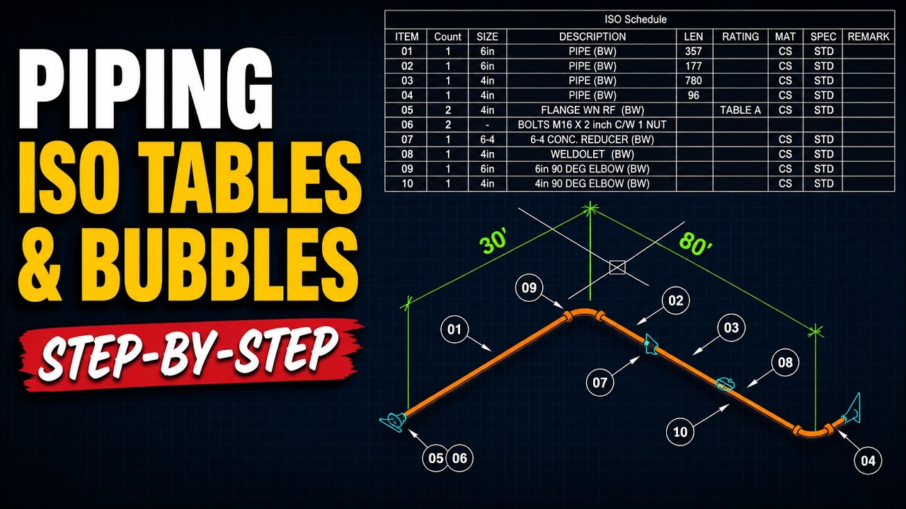 Piping Isometric Drawing | Create BOM Tables & Numbered Callouts
