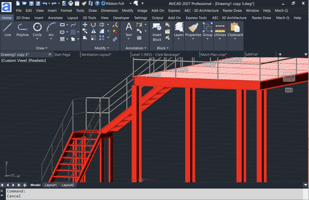 Structural Platform In AViCAD